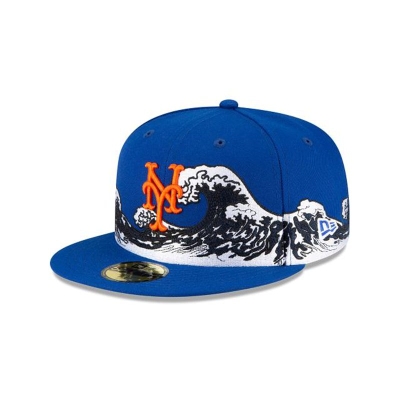 Sapca New Era New York Mets MLB Wave 59FIFTY Fitted - Albastri